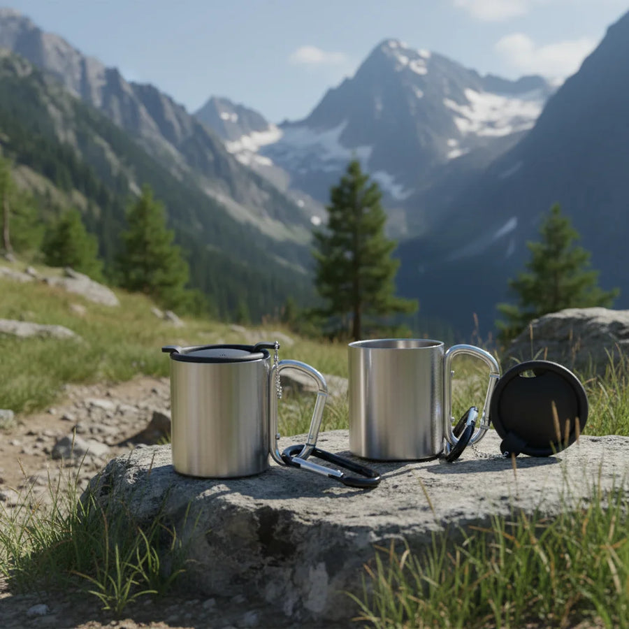 Carabiner Camping Tumbler 200ml 300ml | Custom Logo | 304 SS
