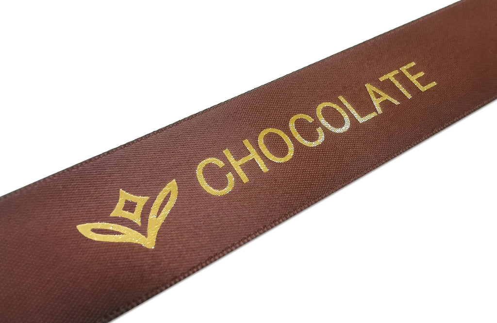 Custom Printed Satin Ribbon | Double-Face | MOQ 2,000 Yards  text