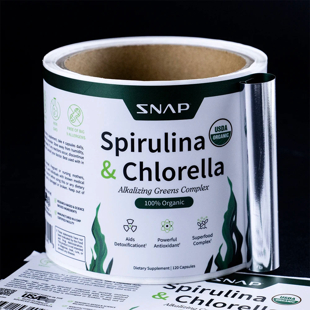 Custom Waterproof Vinyl Labels | Silver Foil Stickers