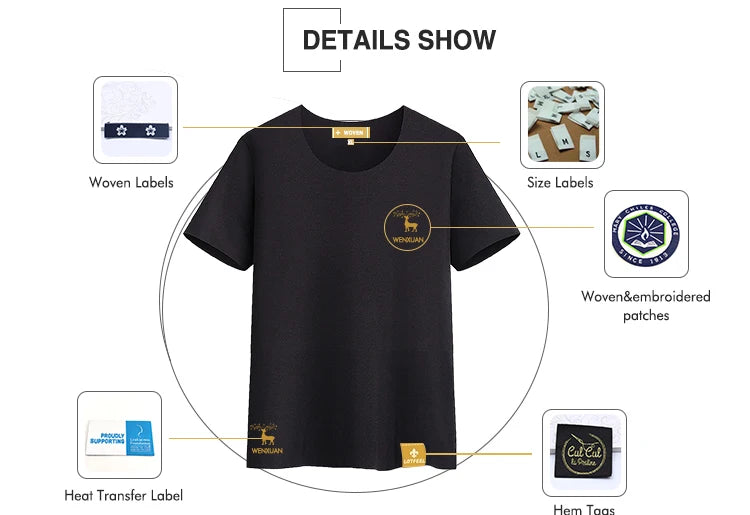 Custom Woven Labels for Clothing with Logo | NO MOQ