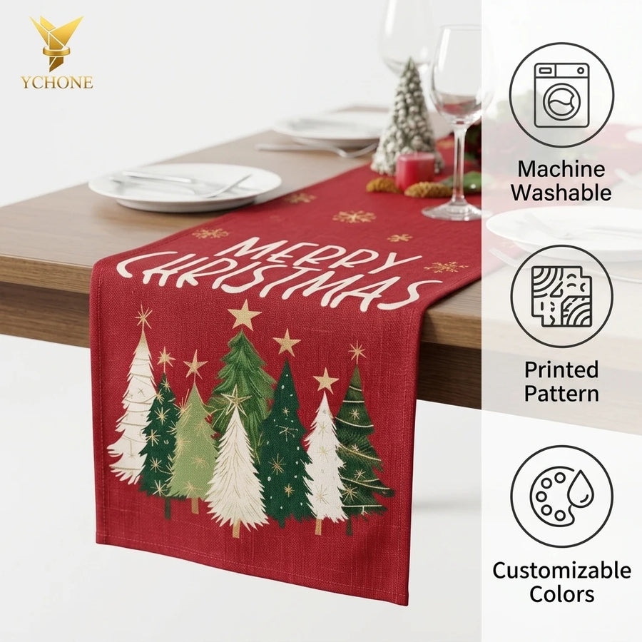 Christmas Linen Runners | Custom Printed | 7-Day Lead Time
