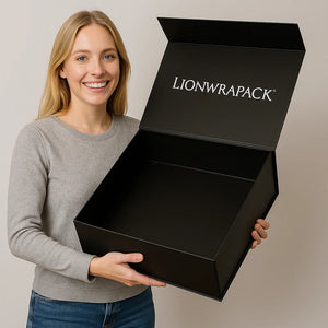 Custom 500-Piece Folding Box with Foil Stamping | Eco-Friendly Recycled Paperboard Packaging for Garments & Gifts