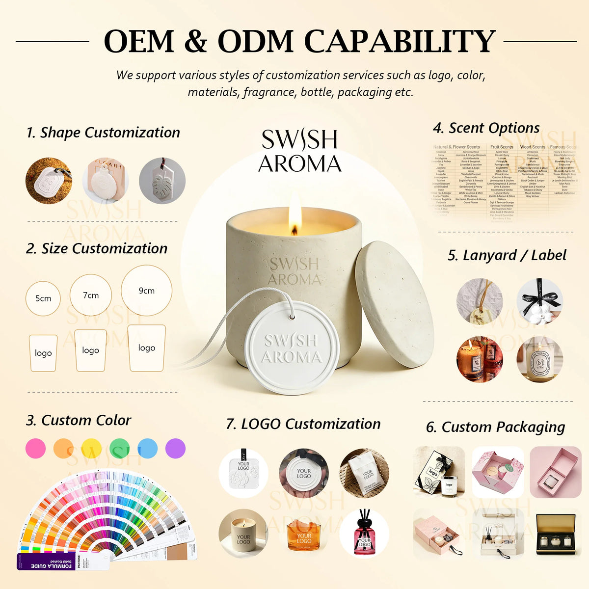 Custom Ceramic Aroma Stone Diffuser | Hanging Ornament MOQ 1