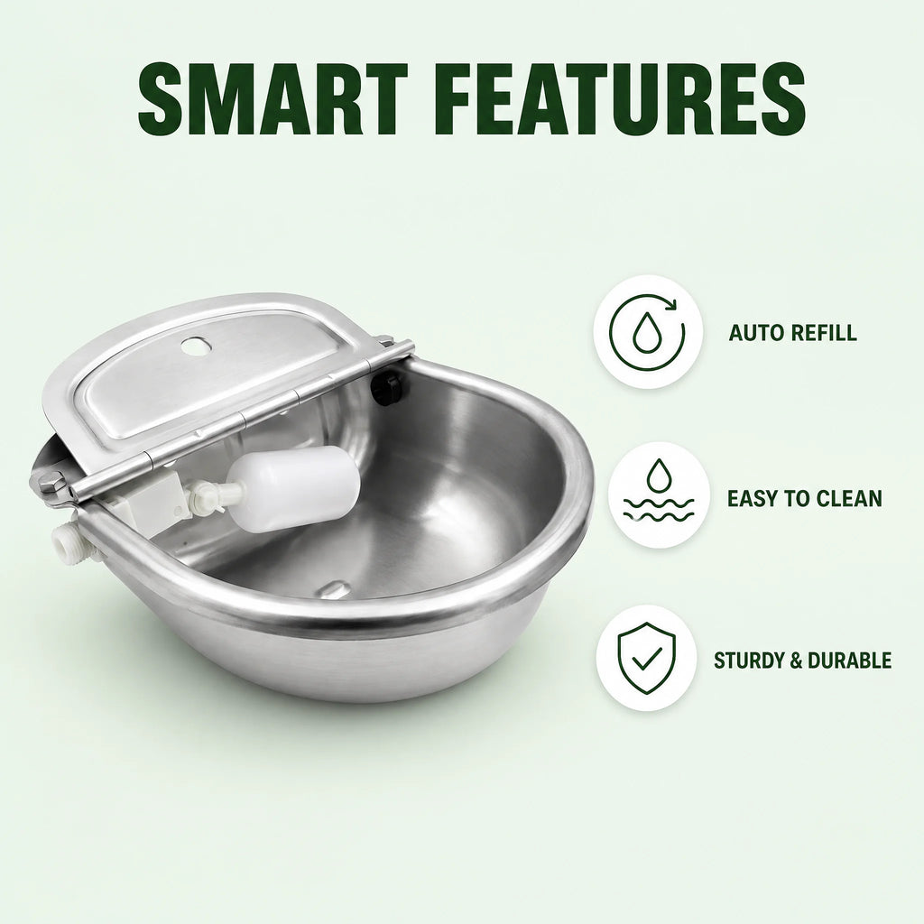 304 Stainless Steel Water Bowl | Livestock Automatic Waterer