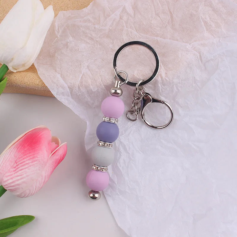 Custom DIY Beadable Keychain Kit | Metal Bars & Silicone Beads | MOQ 10