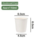 8oz Custom Printed Double Wall Paper Coffee Cups with Lids | MOQ 5000