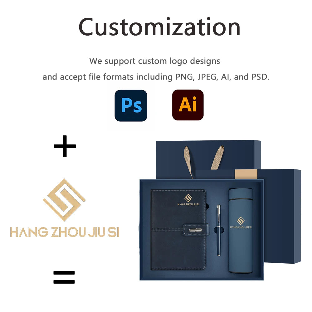 Premium Corporate Gift Set | PU Leather Notebook + Tumbler | 100 MOQ
