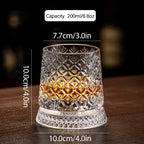 Crystal Rotating Tumbler with Diamond Engraving | 50 MOQ for Executive Gifts