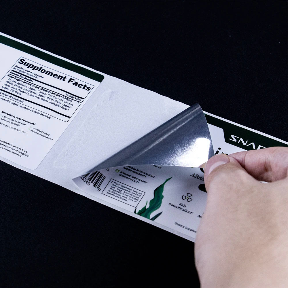 Custom Waterproof Vinyl Labels | Silver Foil Stickers