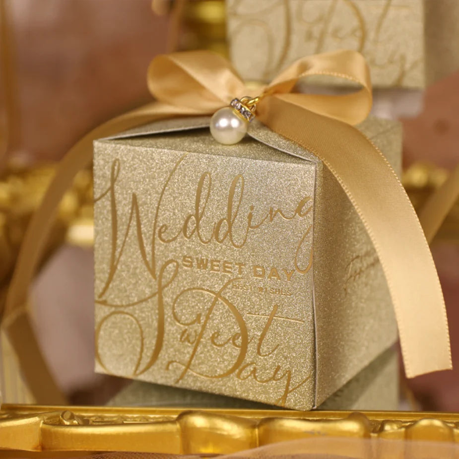 Luxury Glitter Favor Boxes | Wedding Favors | MOQ 50