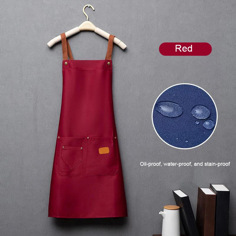 Custom Polyester Kitchen Apron with Pockets for Cooking, Baking, Cafés and Everyday Work