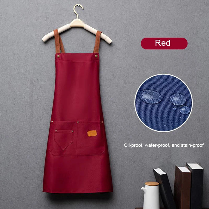 Custom Polyester Kitchen Apron with Pockets for Cooking, Baking, Cafés and Everyday Work