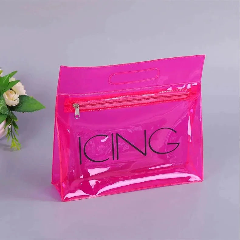 Custom Waterproof PVC Cosmetic Bag | Clear Makeup with Logo