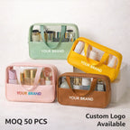 Low MOQ PVC Transparent Makeup Bag | Custom Logo Travel Bag
