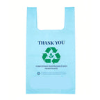 Bulk Recyclable Custom logo T-shirt Bags Food Grade Thickened for Checkout Supermarket Commercial Shopping Bags