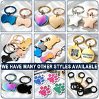 Custom Cat Face Stainless Steel ID Tag | Personalized Engraved Pet Name Tag