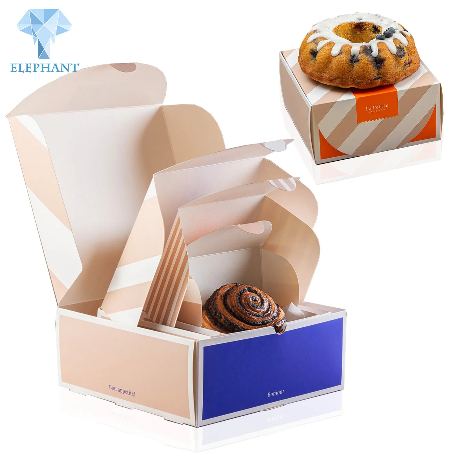 Custom Biodegradable Corrugated Box | Folding Cake Cookie Packaging | Wholesale