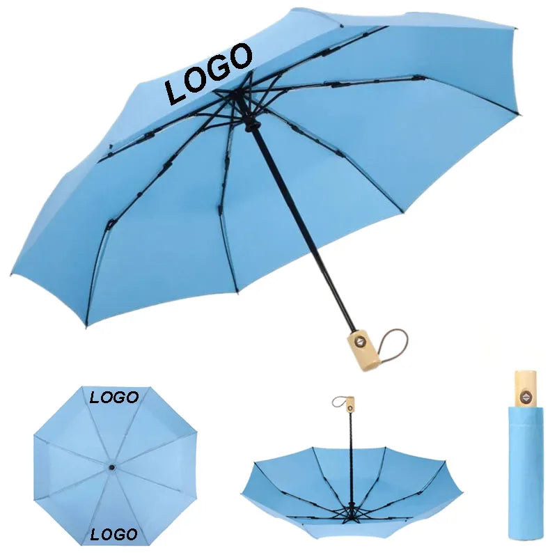 Custom Automatic Umbrella | 1 PC MOQ 190T Pongee Promotional Gift