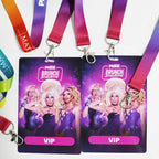 Custom Lanyard & Hard Plastic ID Card Set: PMS Color, Breakaway Clip, Thermal Transfer for Events