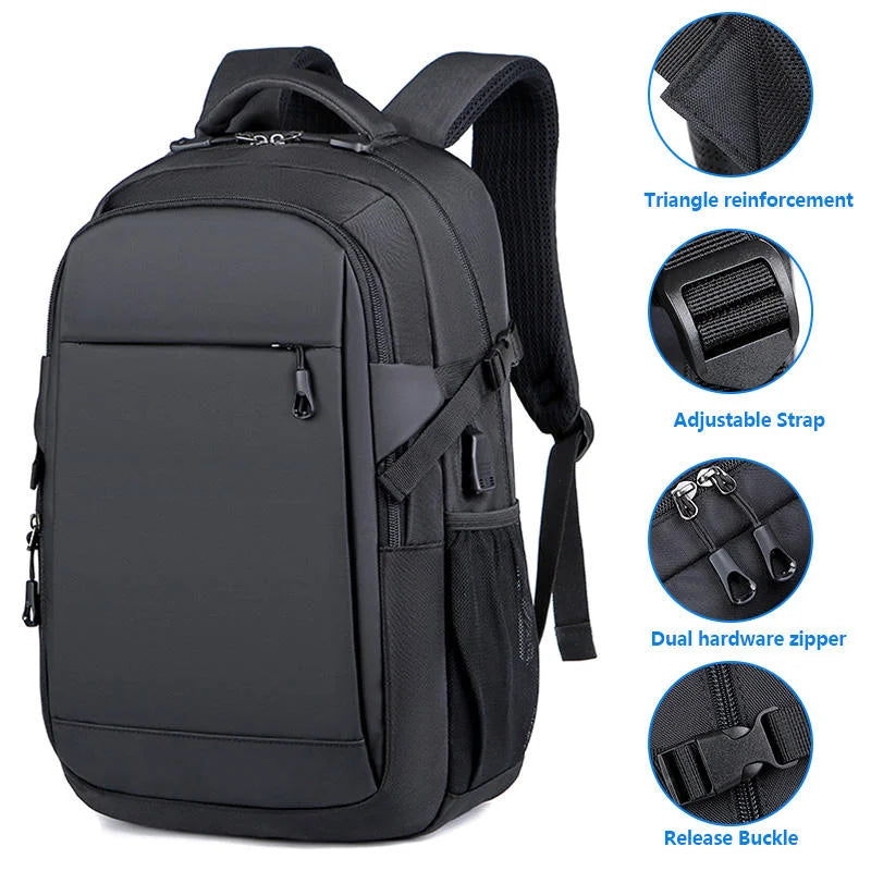 Slim 15.6 Inch Laptop Backpack with USB Port | Waterproof Office, School & Travel Carry Bag