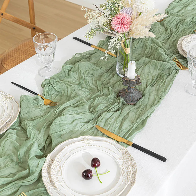 Cheesecloth Table Runners | OEKO-TEX | MOQ 1 | Luxury