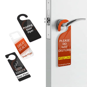 Custom Door Hanger Flyers | 500-Piece MOQ & 7-Day Lead Time | Offset Printing | Real Estate & Hotels