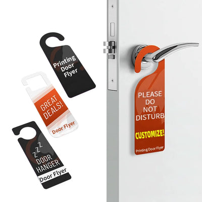 Custom Door Hanger Flyers | 500-Piece MOQ & 7-Day Lead Time | Offset Printing | Real Estate & Hotels
