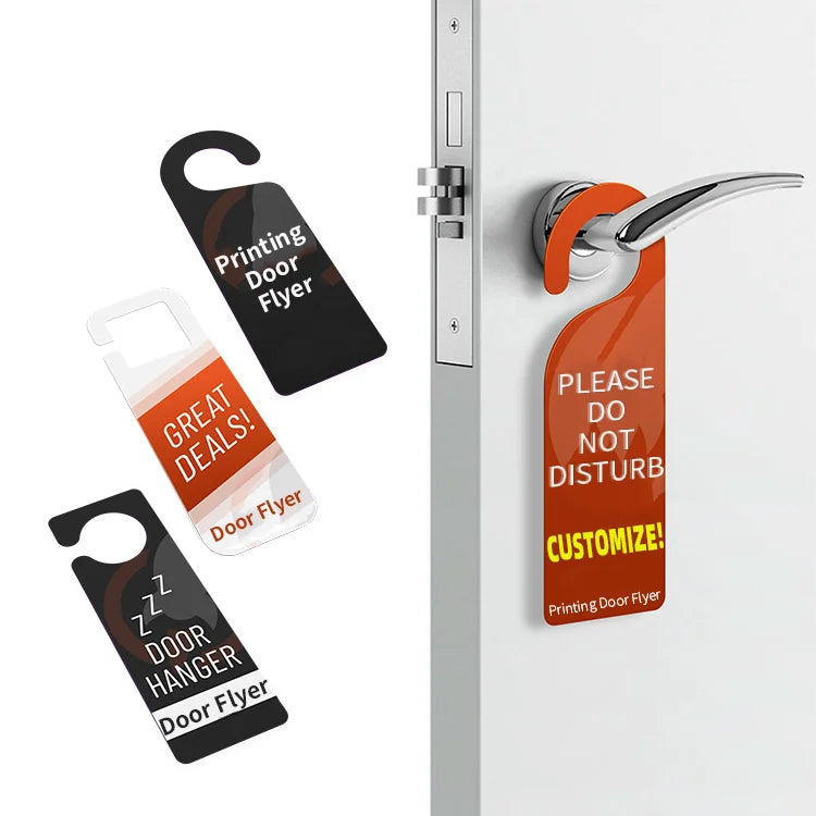 Custom Door Hanger Flyers | 500-Piece MOQ & 7-Day Lead Time | Offset Printing | Real Estate & Hotels