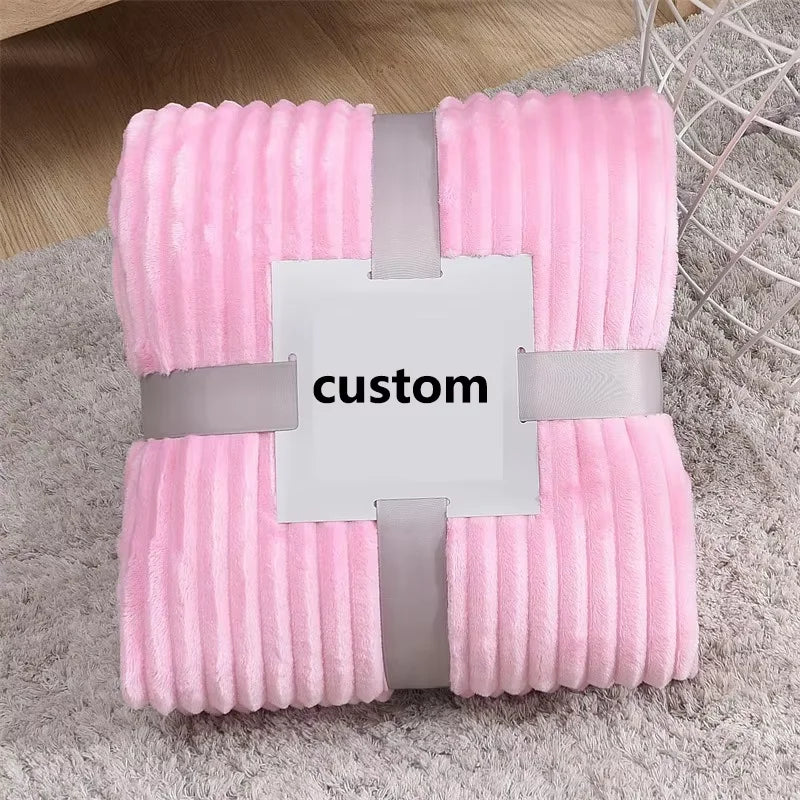 Custom Printed Polyester Blanket | 500 Pcs MOQ Home Decor Throw