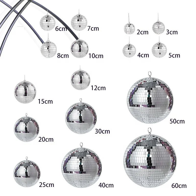 Custom Disco Mirror Christmas Balls | 4cm-80cm Sizes | Bulk Holiday Decor