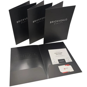 Custom Presentation Folder | Anti-Scratch Lamination, Foil Stamping & Embossing Options for Sales Kits & Conference Materials