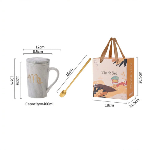Custom Ceramic Mug Gift Set Wholesale | Towel Spoon Lid Box 50 MOQ