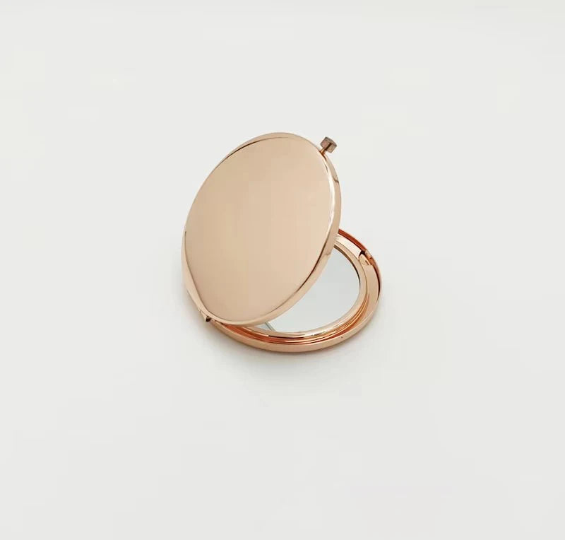 Custom Logo Metal Compact Mirrors | Bulk MOQ 50