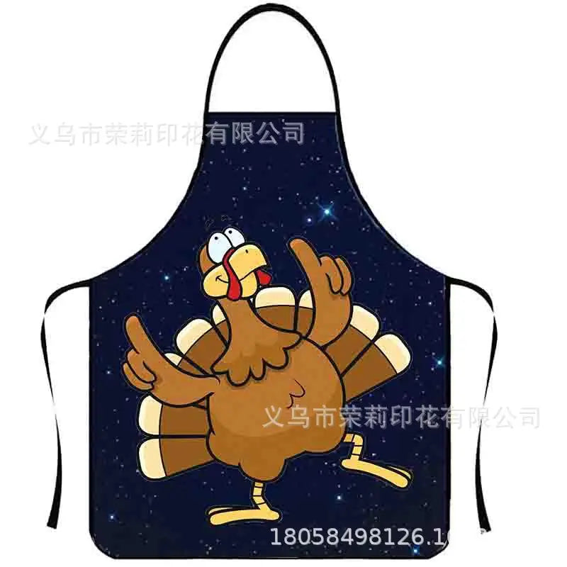 Waterproof Polyester Apron | 3D Printed Cartoon Barbecue Apron