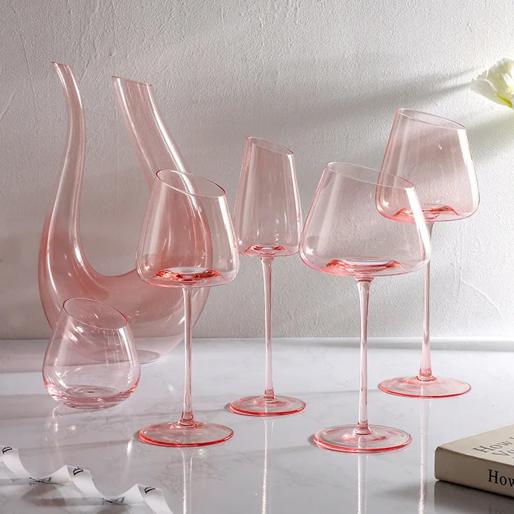 Pink Champagne Glasses | Flamingo Style Wine Goblets