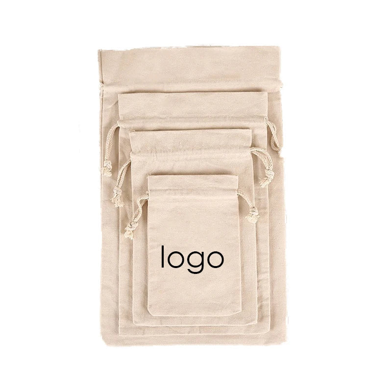 Custom Cotton Drawstring Bags | 50 MOQ | 5-Day Lead Time