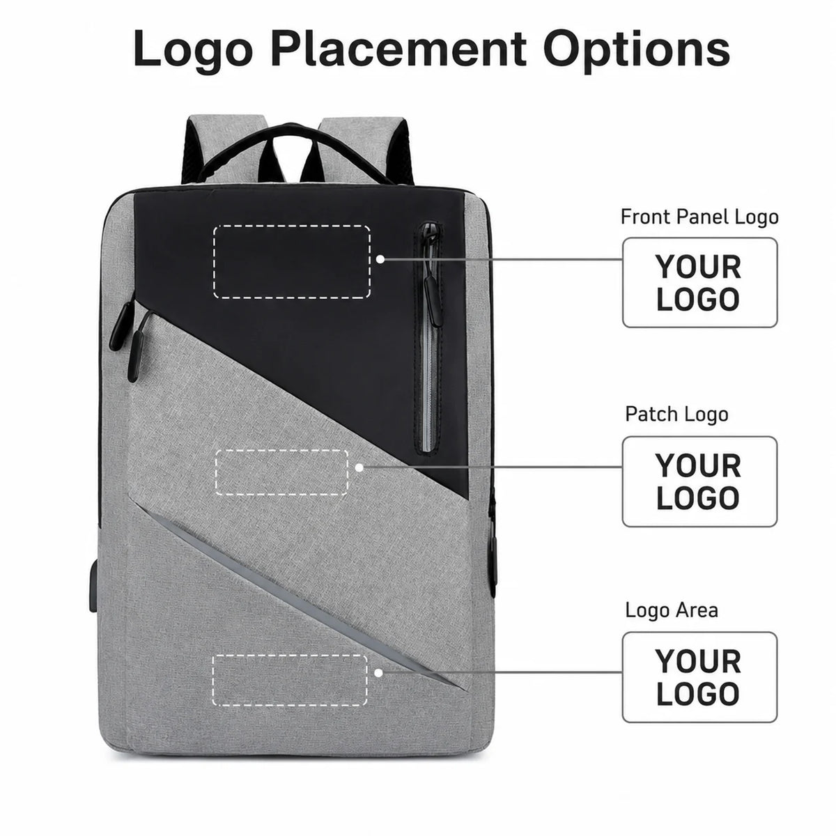 Custom 15.6-Inch Laptop Backpack with Logo | MOQ 20