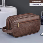 Custom PU Leather Dopp Kit Bag with Logo for Men | Bulk Corporate Travel Toiletry Bags