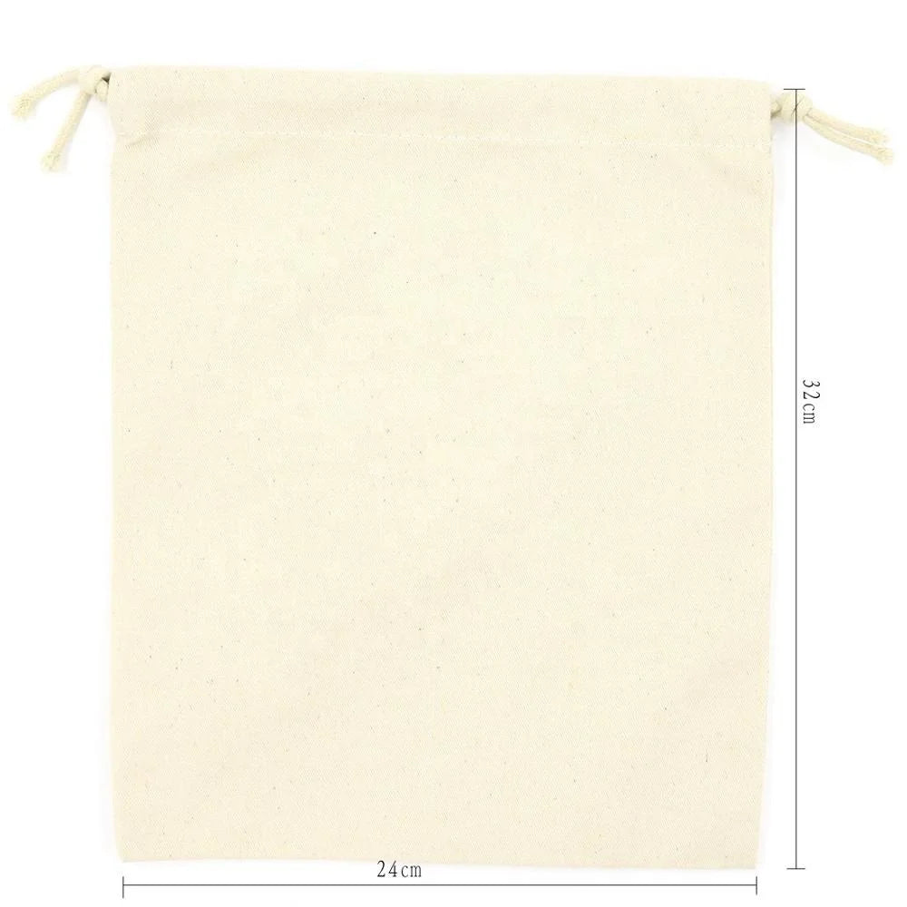 Custom Cotton Canvas Bag | Eco-Friendly | Drawstring | Custom Logo | 50 MOQ