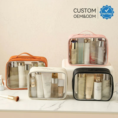 Transparent Window Cosmetic Bag | 100 MOQ | Custom Logo | 14 Day Lead