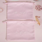 Custom Satin Drawstring Bags with Logo — 120-250 GSM for Cosmetic & Gift Packaging