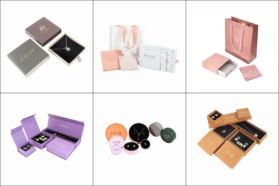 Custom Minimalist Cardboard Jewelry Box with Embossing | MOQ 500