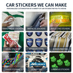 Custom Die Cut Car Decals with Logo | Waterproof Vinyl