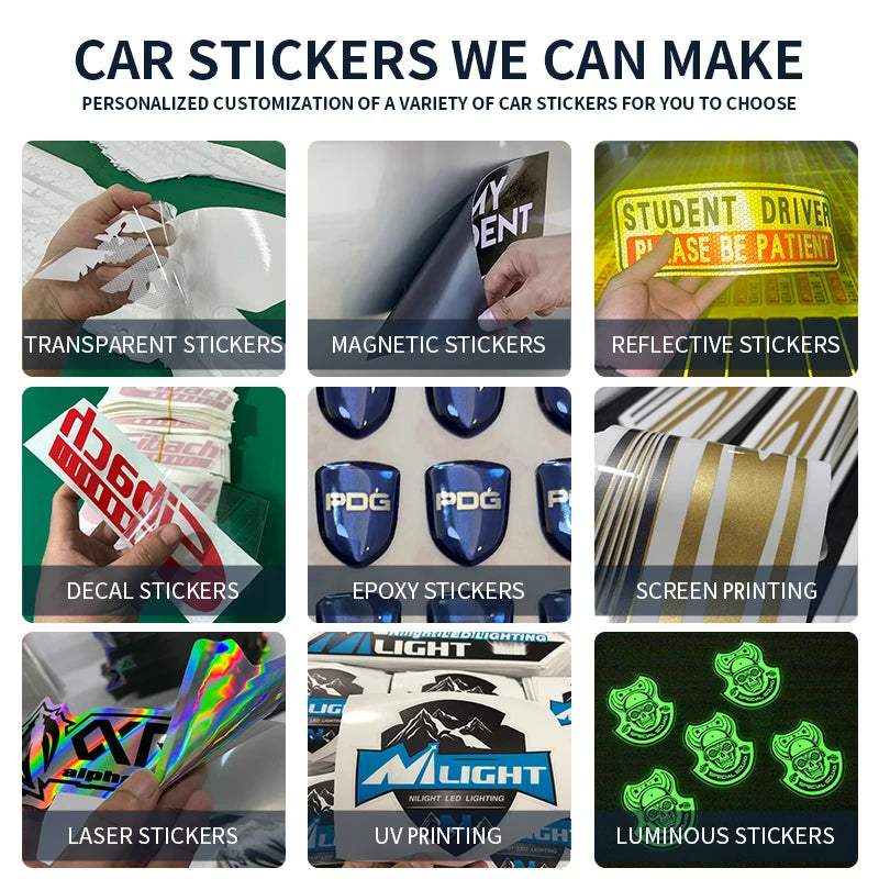 Custom Die Cut Car Decals with Logo | Waterproof Vinyl