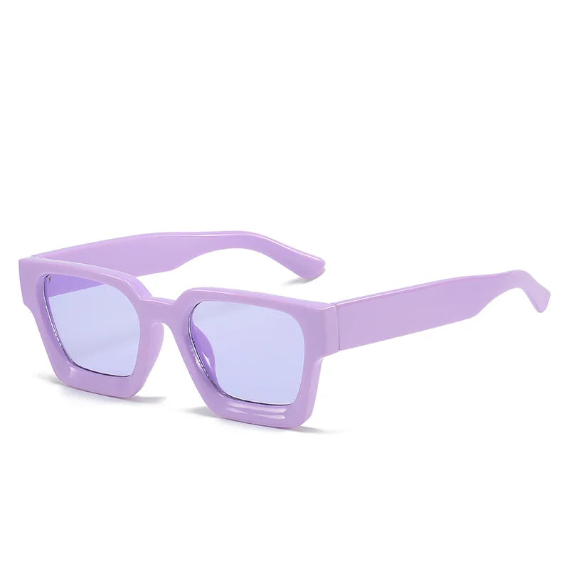 Custom Logo UV400 Rectangle Sunglasses | PC Frame 100 MOQ Private Label
