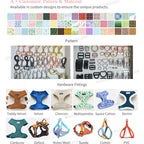 Custom Dog Harness Set with Logo | 300 MOQ | PVC Waterproof