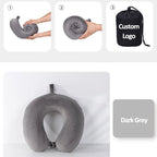 Custom Slow Rebound Memory Foam U Shaped Neck Travel Pillow