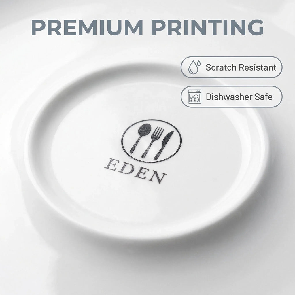 Custom Logo Porcelain Tableware Plates | Hotel Restaurant Wholesale