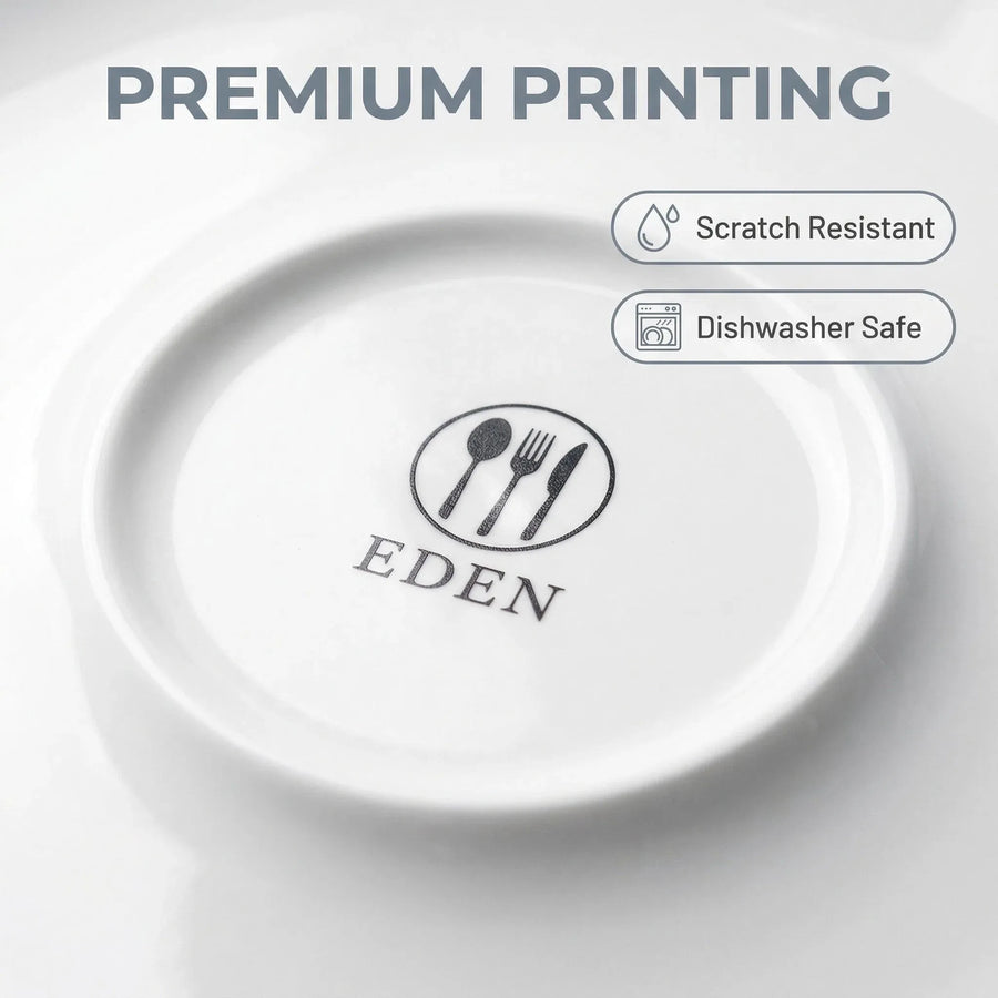 Custom Logo Porcelain Tableware Plates | Hotel Restaurant Wholesale