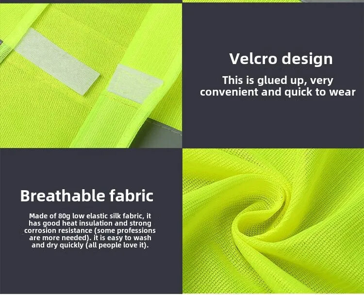All-Season Breathable Reflective Safety Vest for Construction & Outdoor Work